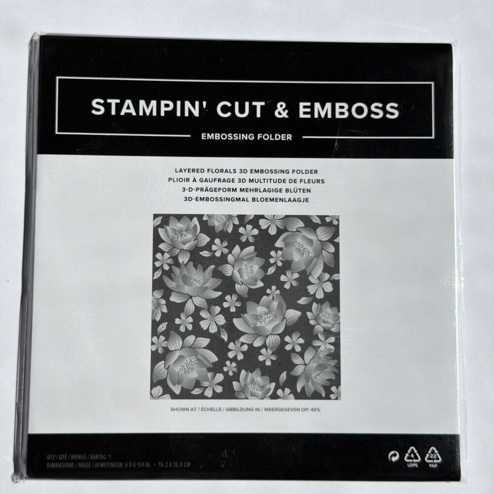 LAYERED FLORALS 3D Embossing Folder Stampin Up Flowers New
